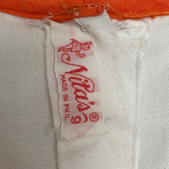 Vintage Girl's Floral Dress Green White Orange Size 8 Fit Tie Back - Picture 5 of 5